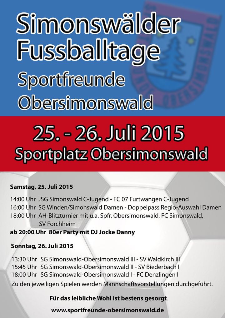Plakat Fussballtage 2015